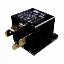 Relé aux universal 12V 40A, 4 term. con soporte