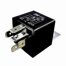Relé aux universal 12V 40-30A, 5 term. con soporte