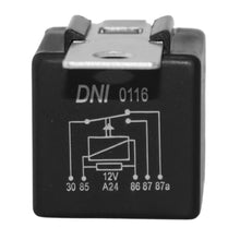 Relé aux universal 12V 40-30A, 5 term. con soporte