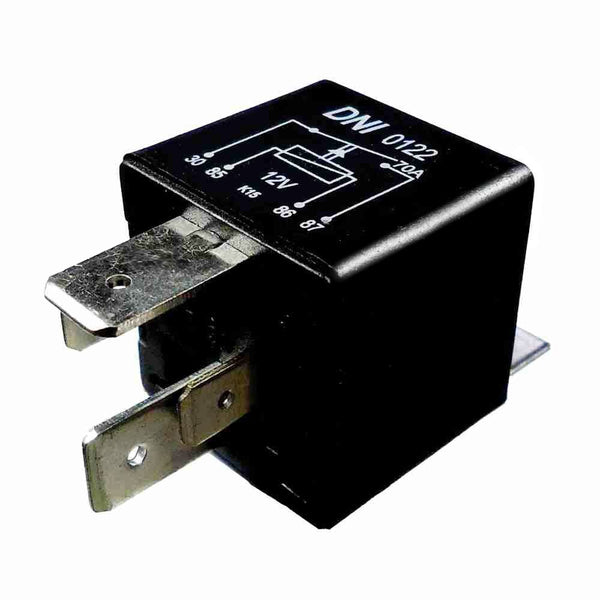 Relé 12V 70A, 4 patas con soporte
