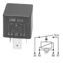 Relé 12V 70A, 4 patas con soporte
