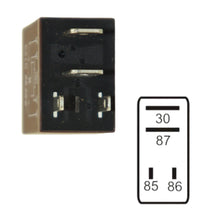 Relé mini 12V 30A, 4 term.