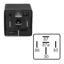 Relé universal 12V 40-10A, 5 term. con soporte