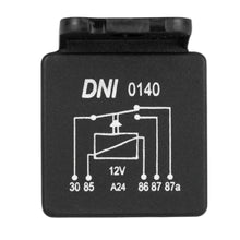 Relé universal 12V 40-10A, 5 term. con soporte