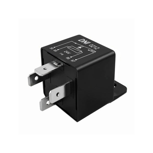 Relé universal 24V 40A, 4 term. con soporte
