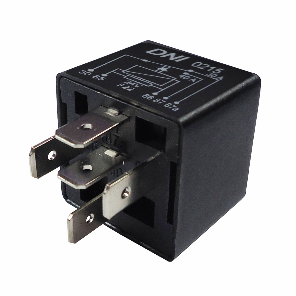 Relé 24V 40-30A, 5 term.
