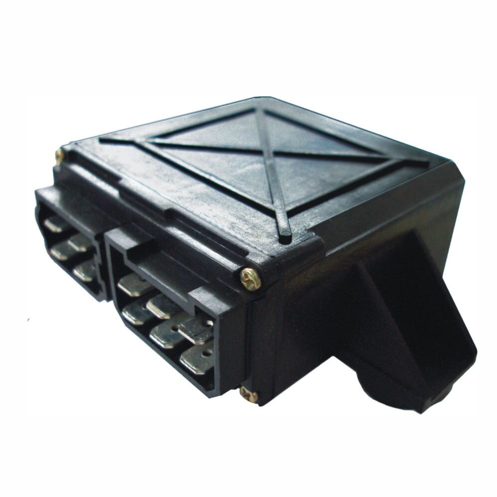 Relé intermitente 12V, 10 term. con soporte