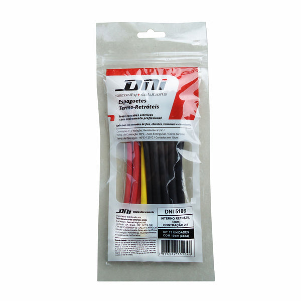 Tubo termo retráctil 6mm (kit 15u)