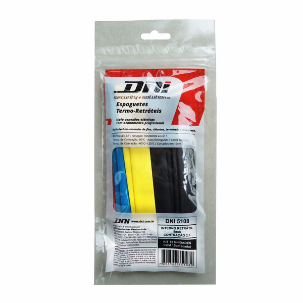Tubo termo retráctil 8mm (kit 15u)
