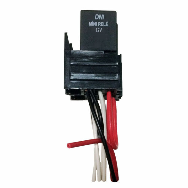 Mini relé reversor c/soquete, fusible y soporte