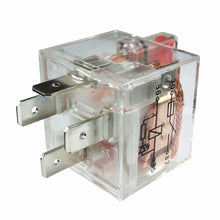 Relé aux inversor acrílico c/LED y fusible 40/30A 12V, 4 term.