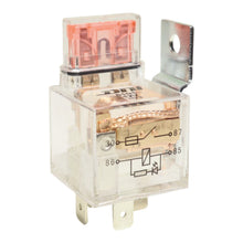 Relé aux inversor acrílico c/LED y fusible 40/30A 12V, 4 term.