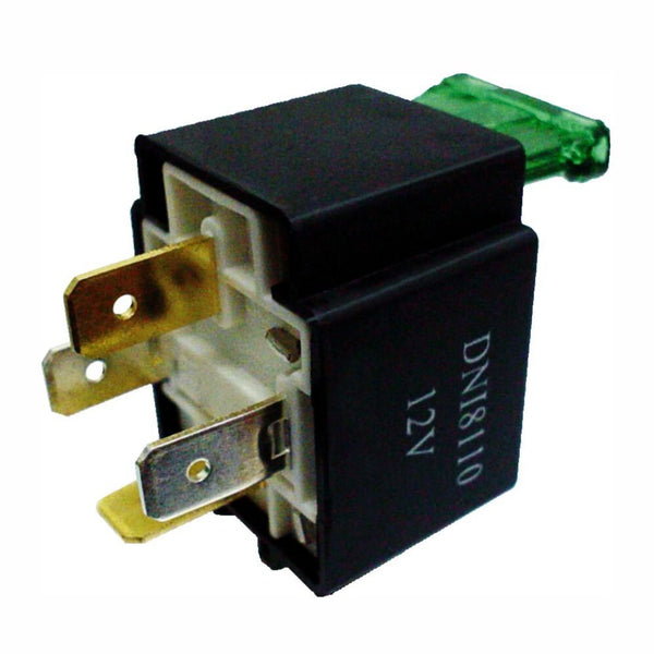 Relé aux universal c/fusible y soporte 40A 12V
