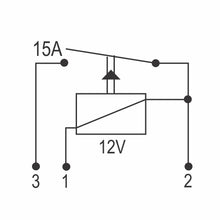 Relé aux 12V, 3 term. Nissan (15A), 350Z/Pathfinder/Murano
