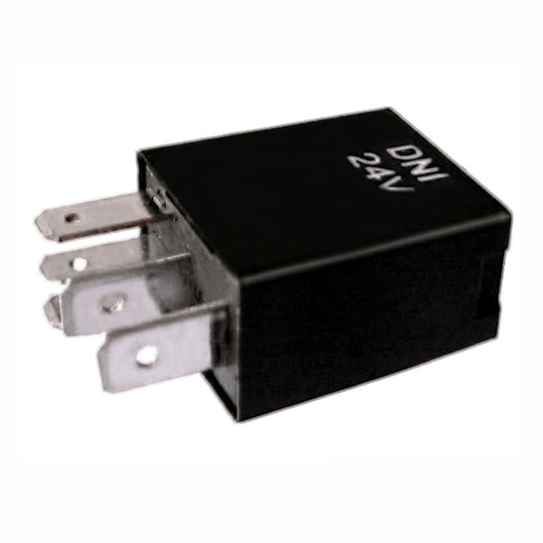Mini relé aux reversor 30/20A 24V, 5 term. con resistencia