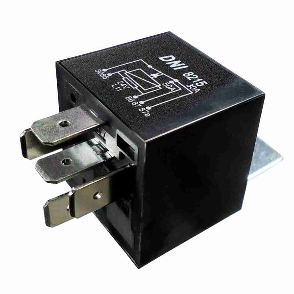Relé aux reversor universal 50/30A 24V, 5 term. con soporte
