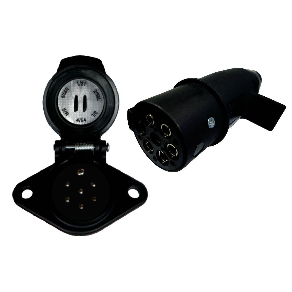 Enganche carro 7 polos goma, completa